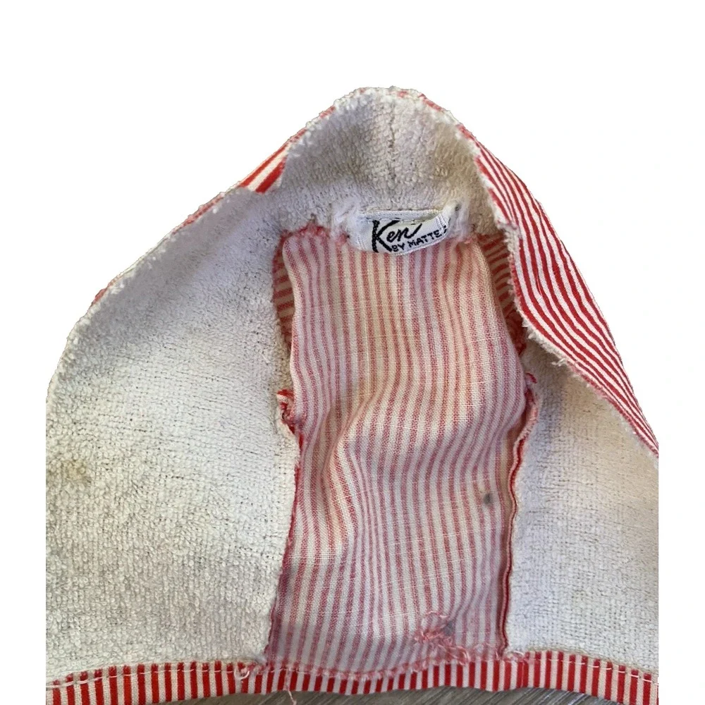 Vintage Barbie Ken Doll #750‎ Red White Striped Shirt Original Mattel See Pics